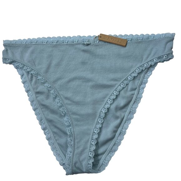 SKIMS Lace Pointelle Cheeky Brief Lot of 2 Sky Onyx Womens 4X - Picture 2 of 13